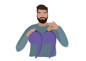 Menschen mit Spendendose