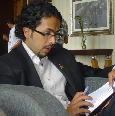 Der Schriftsteller und Journalist Salah Ngab aus Libyen