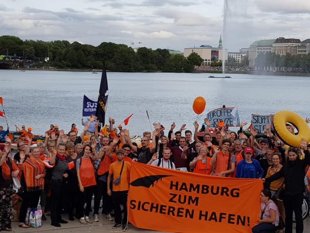 Für sichere Fluchtwege: Seebrücke Hamburg