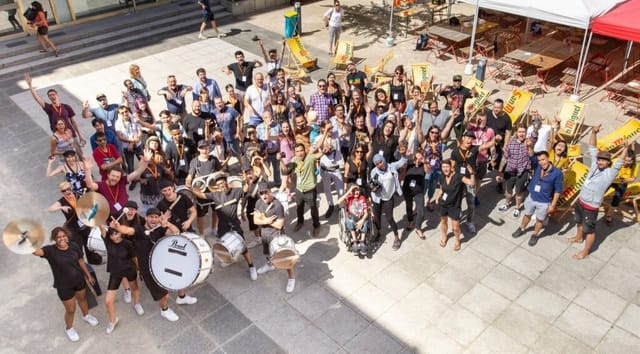 Dieses Bild ist natürlich nicht dieses Jahr entstanden, sondern 2019. So sieht es aus, wenn das WelcomeCamp analog stattfinde