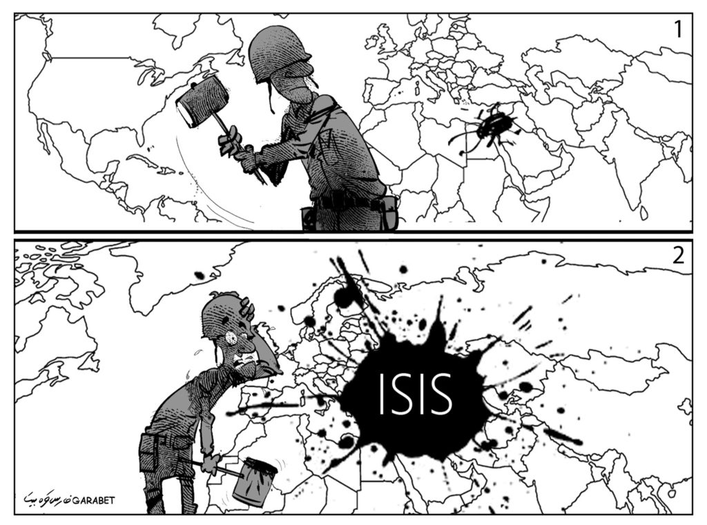 Politische Karikatur von Fares Garabet