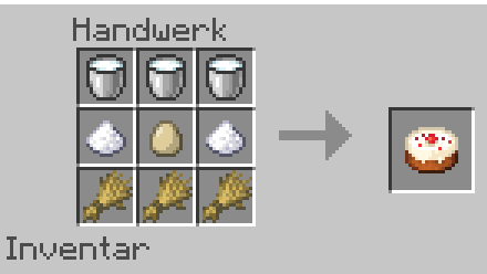 Ein MINECRAFT-Kuchen im Videospiel
